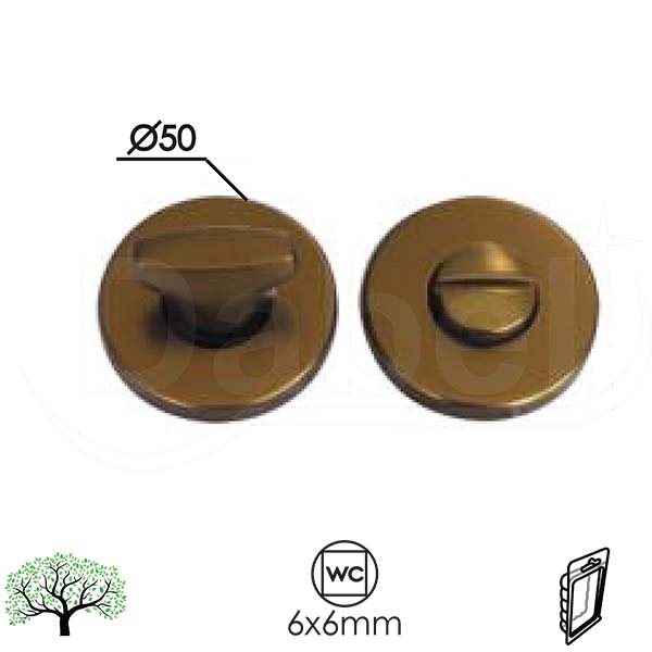 Rozeta za vrata R46 F4 fi50mm/6x6mm   Q