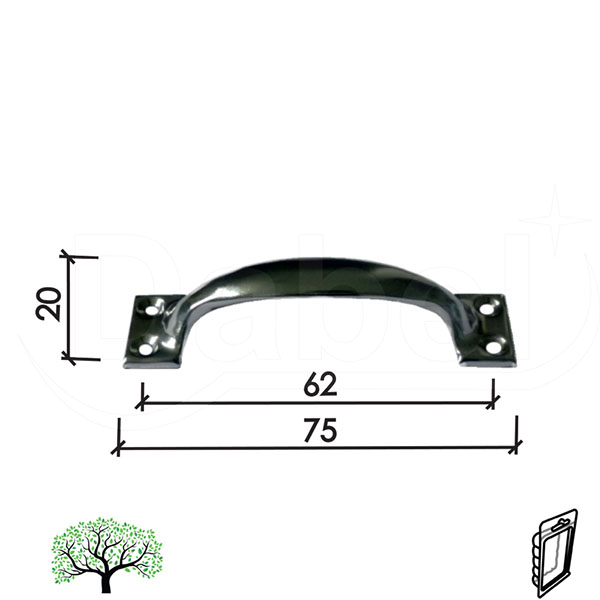 Rukohvat za nameštaj RU5 ZnB 75mm   DBP1