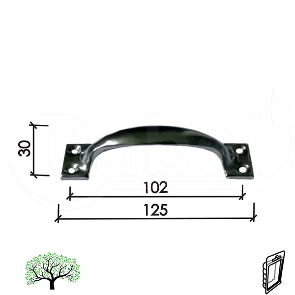 Rukohvat za nameštaj RU5 ZnB x125mm   DP1