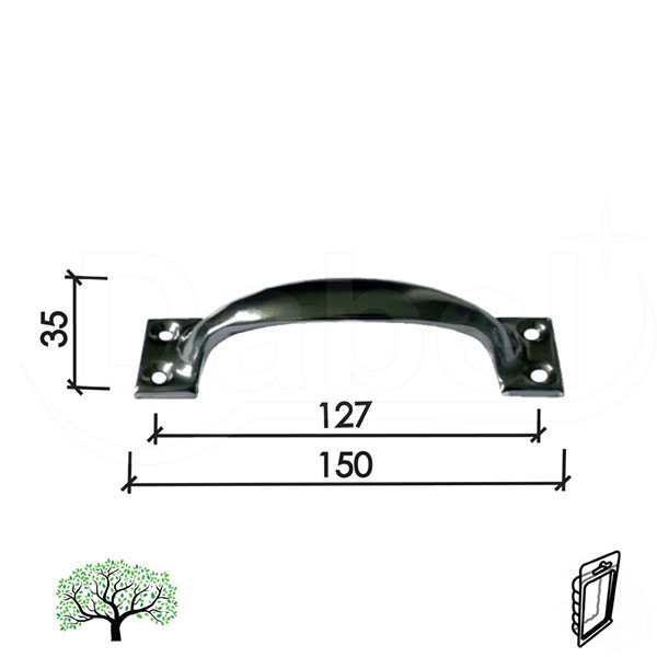 Rukohvat za nameštaj RU5 ZnB x150mm   DP1