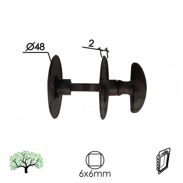 Rozeta za vrata R2 Bm fi48mm  WC 6x6mm DBP2
