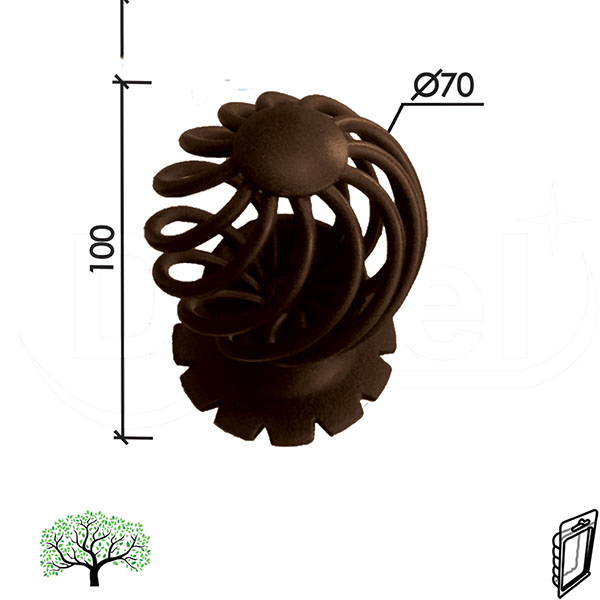 Kugla rozeta za vrata K2 Cm