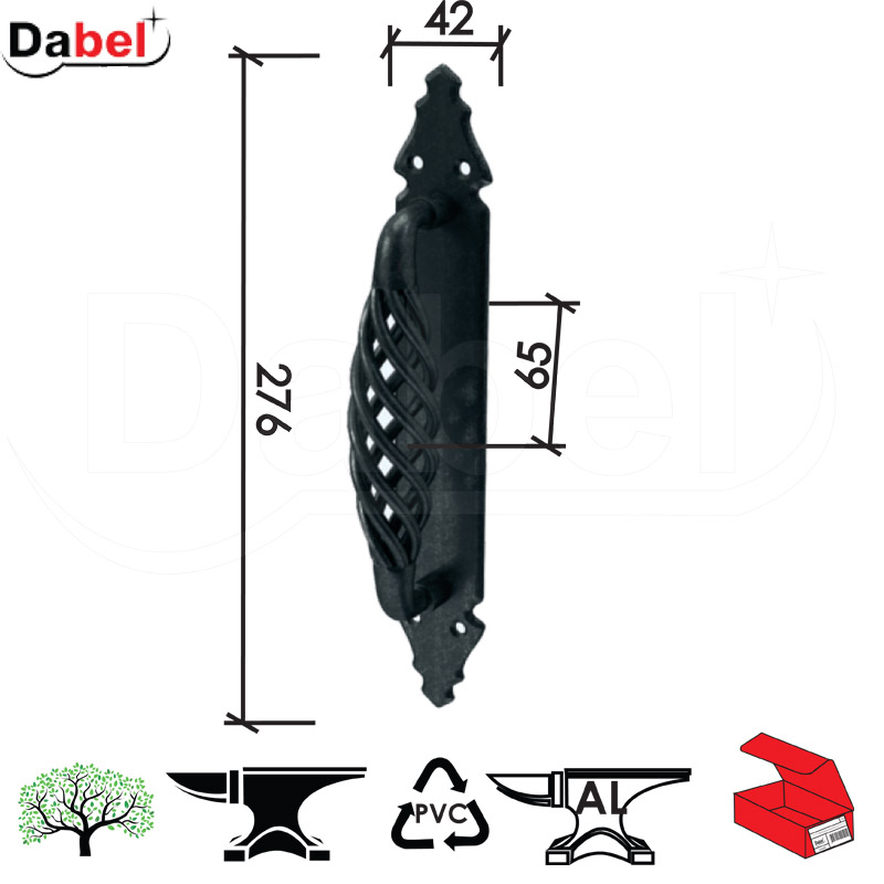 Rukohvat za vrata RU5000 Ac x276/44mm   Q