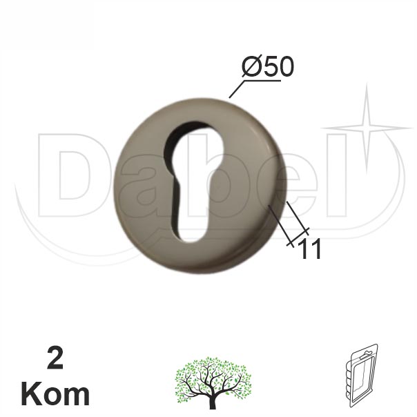 Rozeta za vrata JANA Ni-Sat fi50/11mm (2kom) Cil DBP1