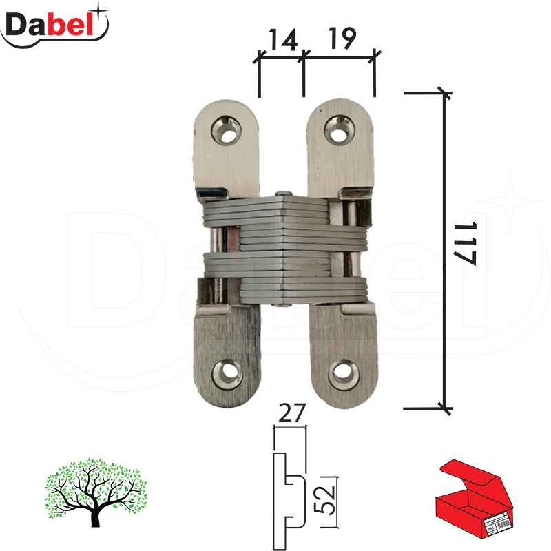 Šarka SOS za vrata SP9000 Hr/Mat-Hr x117x36x66mm   Q