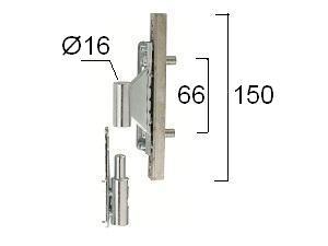 Šarka 3D uvrtna za vrata SP483 Bela 16mm (6kom)  Q