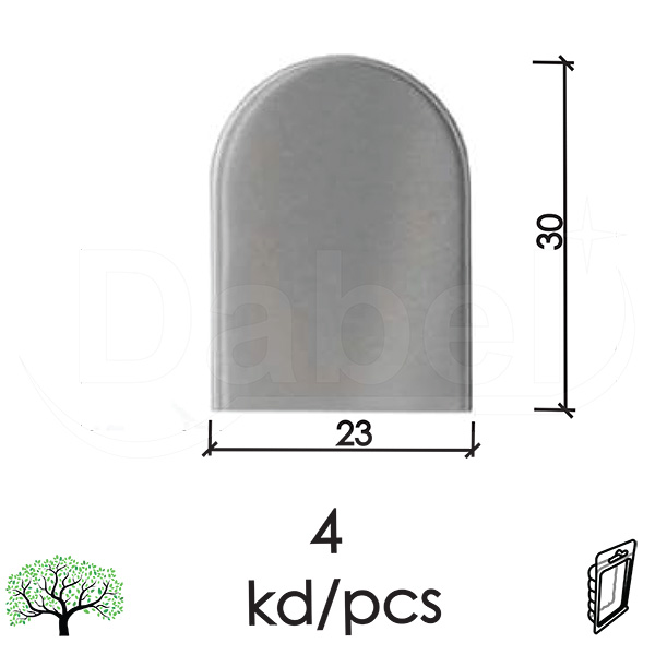 Kapica za šarku vrata KP9037 Silver fi 30mm (4kom)  DP1