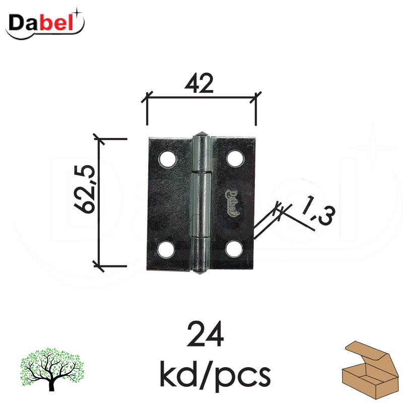 Šarka brodska za vrata SP9003 ZnB 37,5x30x1,2mm (24kom)  PAKXQ
