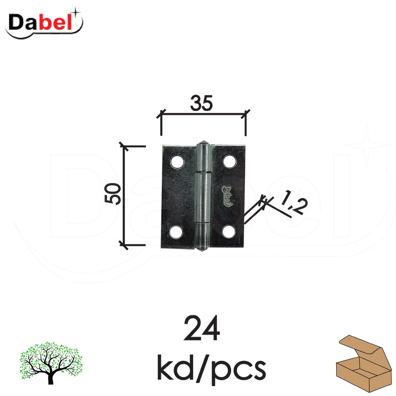 Šarka brodska za vrata SP9003 ZnB 50x35x1,2mm (24kom)  PAKXQ