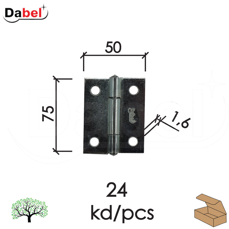 Šarka brodska za vrata SP9003 ZnB 75x50x1,6mm (24kom)  PAKXQ
