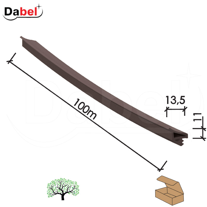 Dihtung za drvo DH55 Braon 13,5x11mm (100m)  Q