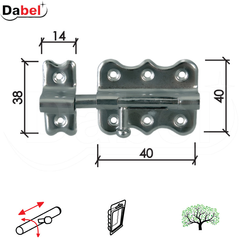 Reza za vrata 384 Ms 40x40/14x38mm   DSP