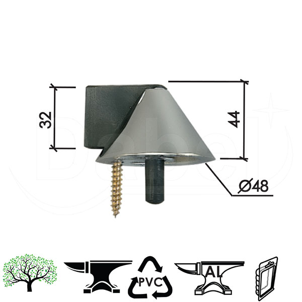 Odbojnik podni za vrata OD406 Hr 48x42mm   DSP