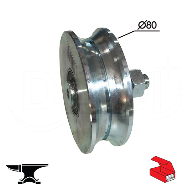 Točak za kliznu kapiju T1007 Silver fi080mm   OPD