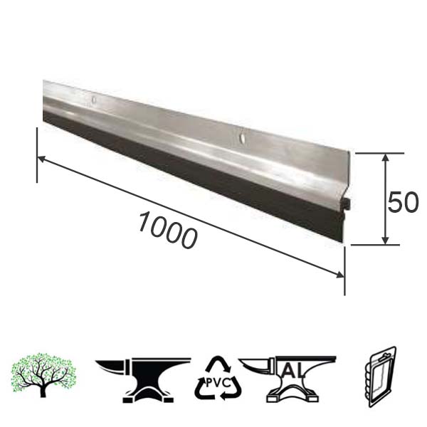 Lajsna diht za vrata ČT4 Siva 1000x50/25mm   DP1