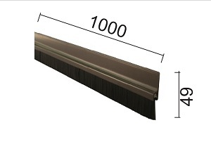 Lajsna diht za vrata ČT 1 Bz 49x1000mm  AL brusena traka OPD