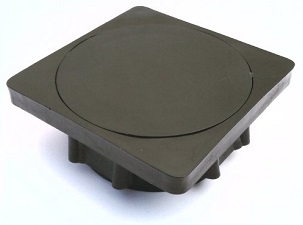 Čep za bravarsku kutiju ČP2 Crna 60x60mm