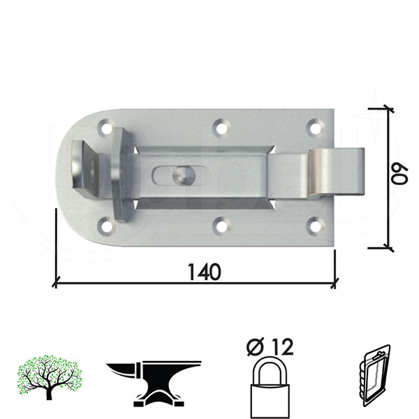 Reza za katanac 105 ZnB 140mm   DP1