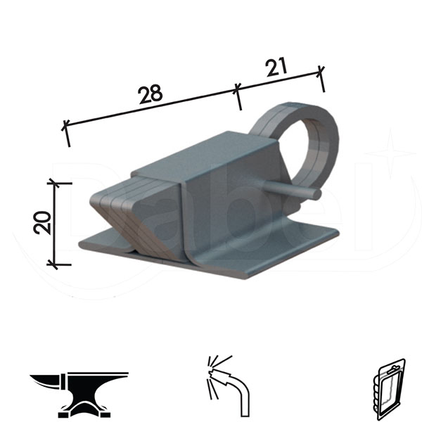 Šnaper za prozor ŠN4024 Ne 28x20mm   DSP