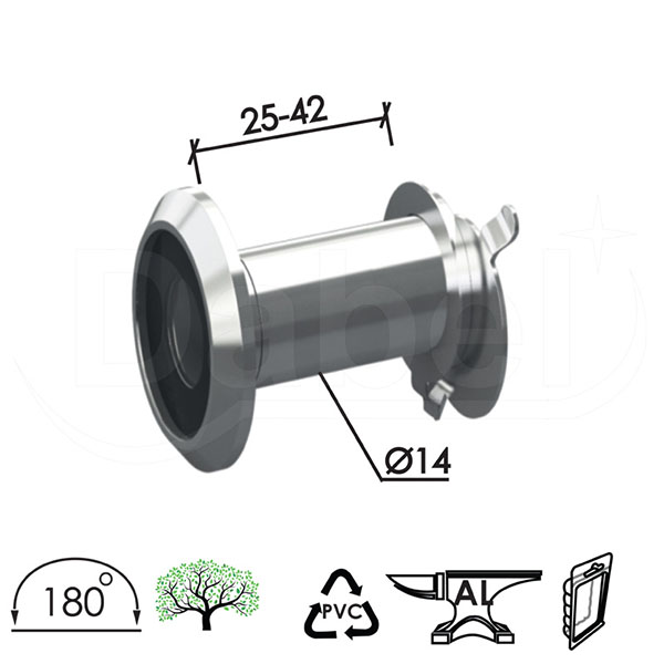 Špijunka za vrata ŠP4000 Hr fi14/25-42mm/180`  180stepeni DBP1