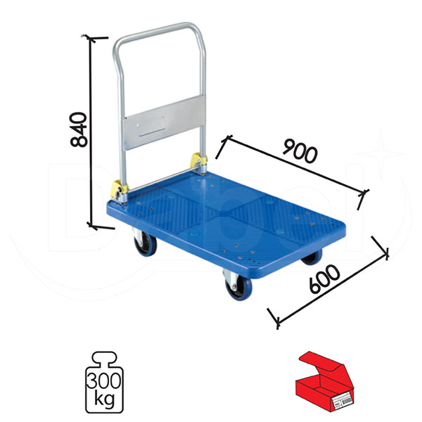 Kolica za transport K6 Plava 900X600mm  300kg Q