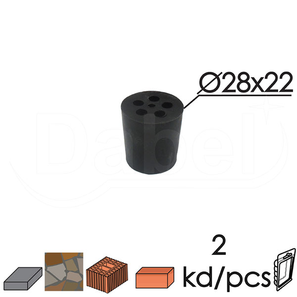 Odbojnik podni za vrata OD800 Crna fi28x22mm (2kom)  DBP1