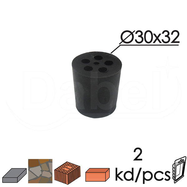 Odbojnik podni za vrata OD800 Crna fi30x32mm (2kom)  DBP1
