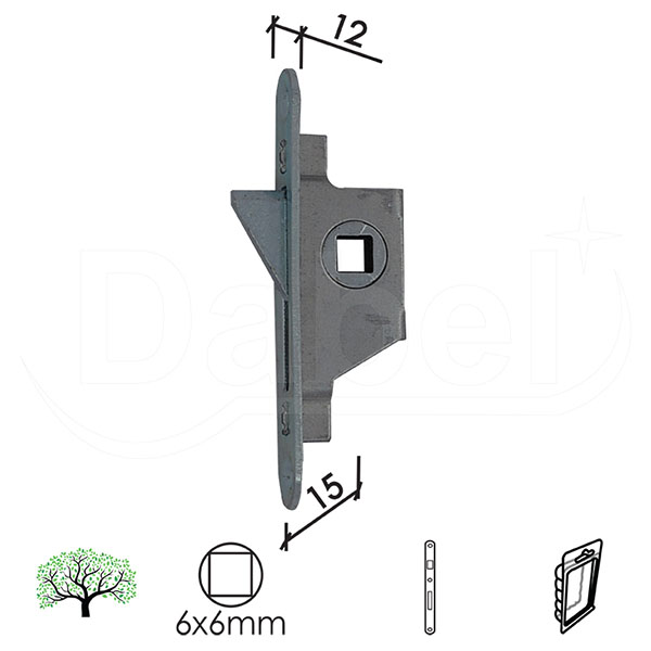 Bravica za prozor B2001 ZnB 12//15/7mm  6x6mm DBP1