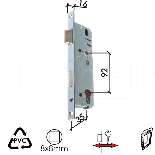Brava za pvc vrata B2036 C Hr 35/92/16/8  3.stepen DBP1