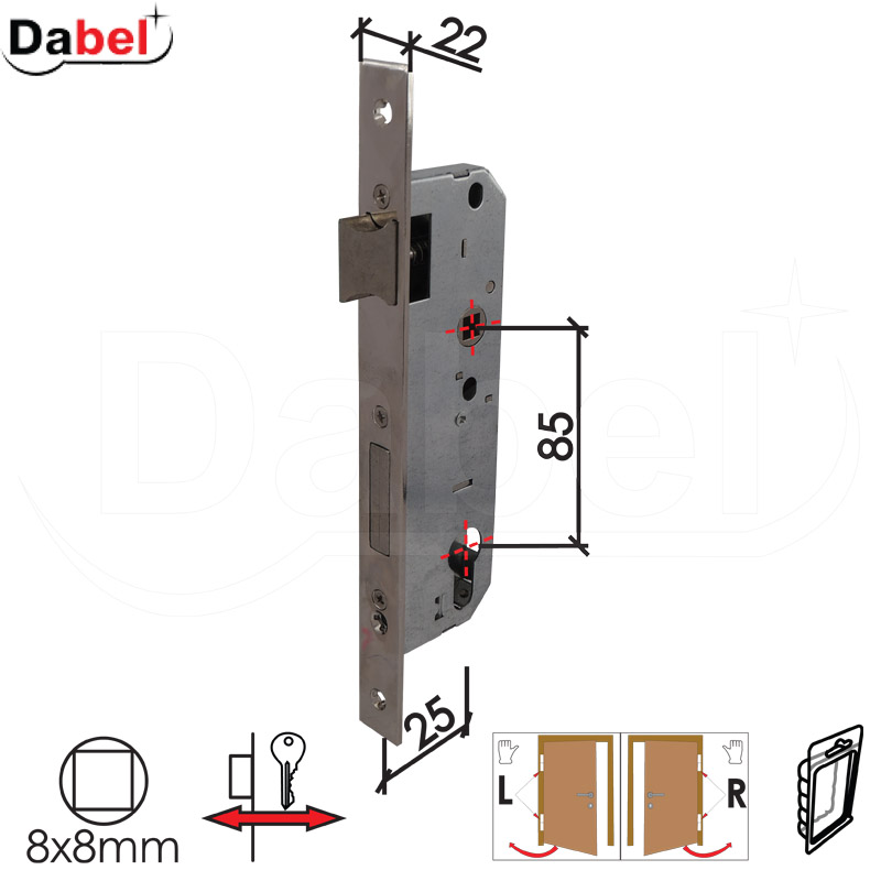 Brava za alu vrata B2025 C Inox 25/85/22/8  3.stepen DBP1