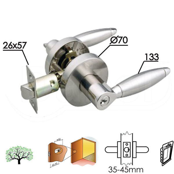 Brava sa rozetom kvaka kvaka B4000 Hr/Mat-Hr 60-70mm  2K DBP0