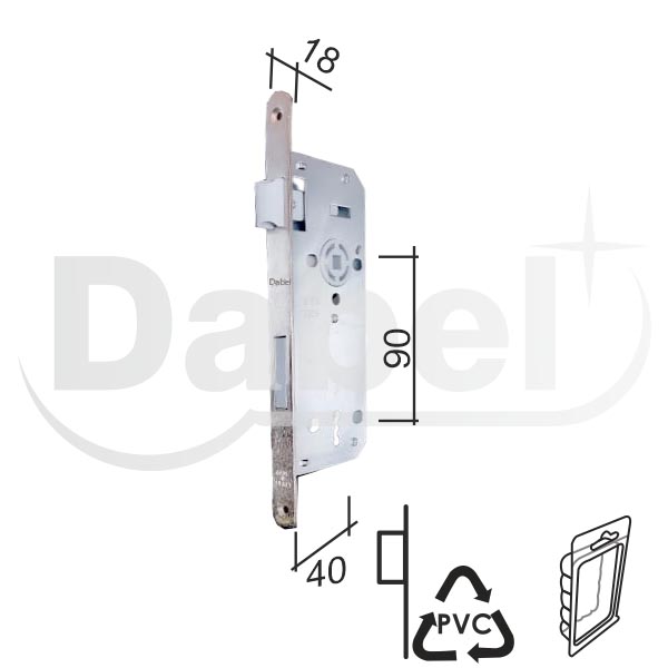 Brava za drvena vrata SOFT ZnB 40/90/18/9/6  PVC jezičak DBP1
