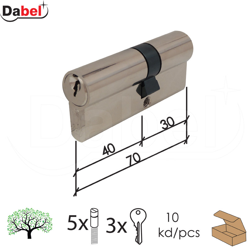 Cilindar za vrata CL2200 Nikl 70mm(30-40)  3K Q