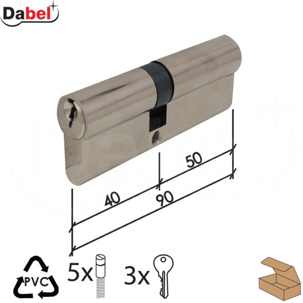 Cilindar za vrata CL2200 Nikl 90mm(40-50)  3K Q