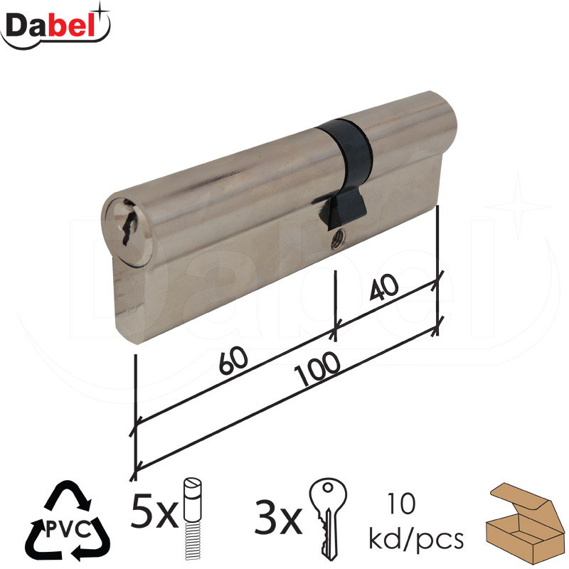 Cilindar za vrata CL2200 Nikl x100mm(40-60)  3K Q