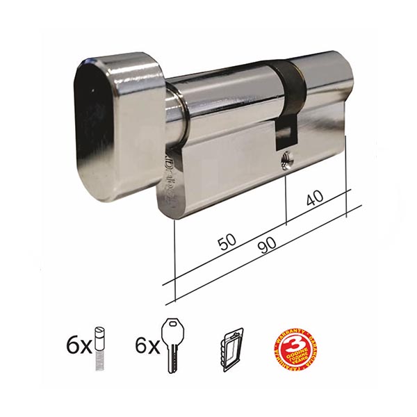Cilindar kod dugme CL2040K Hr 90mm(50D-40)  6kod DBP1
