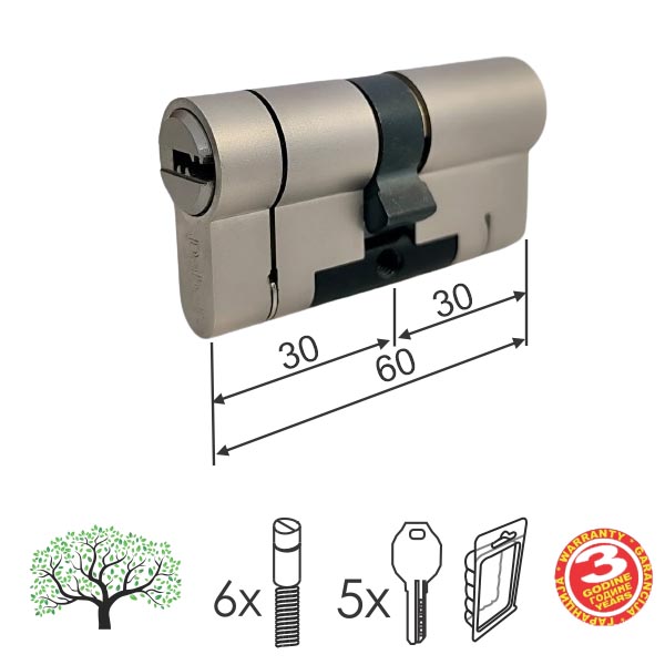 Cilindar kodirani CL2080 SS 60mm(30-30)   DBP2