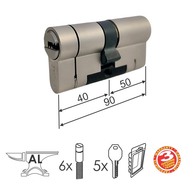Cilindar kodirani CL2080 SS 90mm(40-50)   DBP2