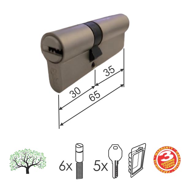 Cilindar kodirani CL2090 SS 65mm(30-35)   DBP2