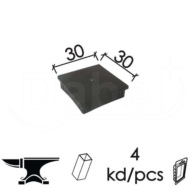Čep za bravarsku kutiju ČP21 Crna 30x30mm (4kom)  DBP1