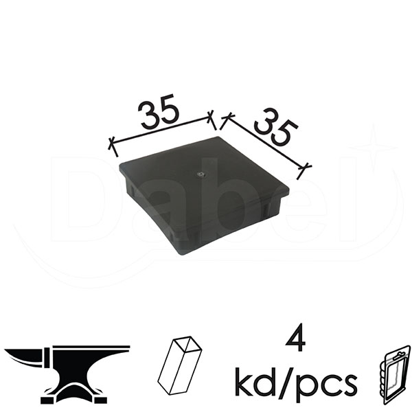 Čep za bravarsku kutiju ČP21 Crna 35x35mm (4kom)  DBP1