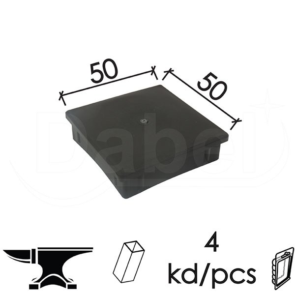 Čep za bravarsku kutiju ČP21 Crna 50x50mm (4kom)  DBP1