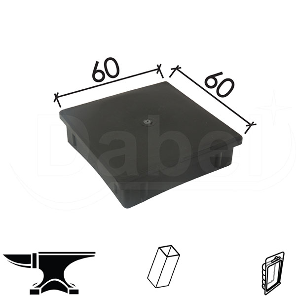 Čep za bravarsku kutiju ČP21 Crna 60x60mm   DBP1