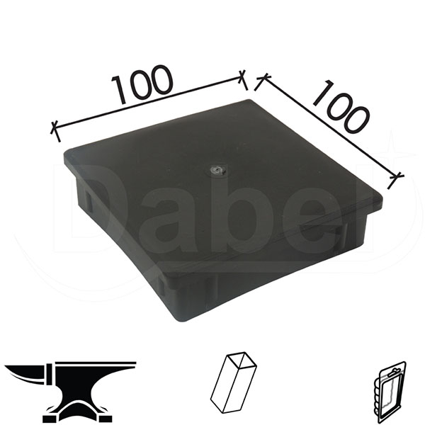 Čep za bravarsku kutiju ČP21 Crna x100xx100mm   DP1