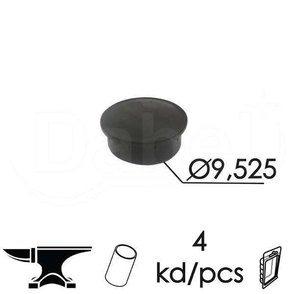 Čep za bravarsku kutiju ČP22 Crna 3/8 (4kom)  DBP1
