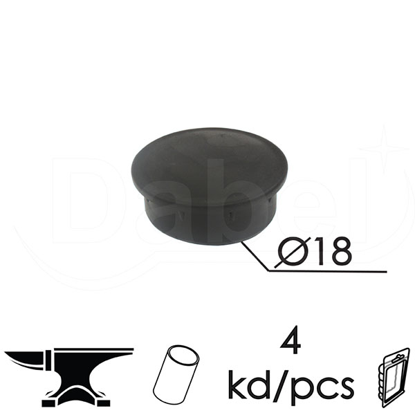 Čep za bravarsku kutiju ČP22 Crna fi18mm (4kom)  DBP1