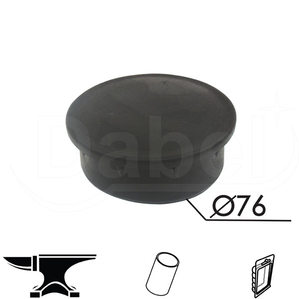 Čep za bravarsku kutiju ČP22 Crna fi76 2,5"mm   DP1