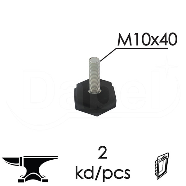 Nivelacijska stopica NS02 Crna Mx10x40mm (2kom)  DP1