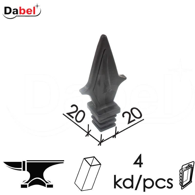 Šiljak za cev SC1 Crna 20x20mm (4kom)  DBP1