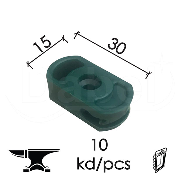 Držač za žicu na stubovima DZC1 Zelena 15x30mm (10kom)  DBP1